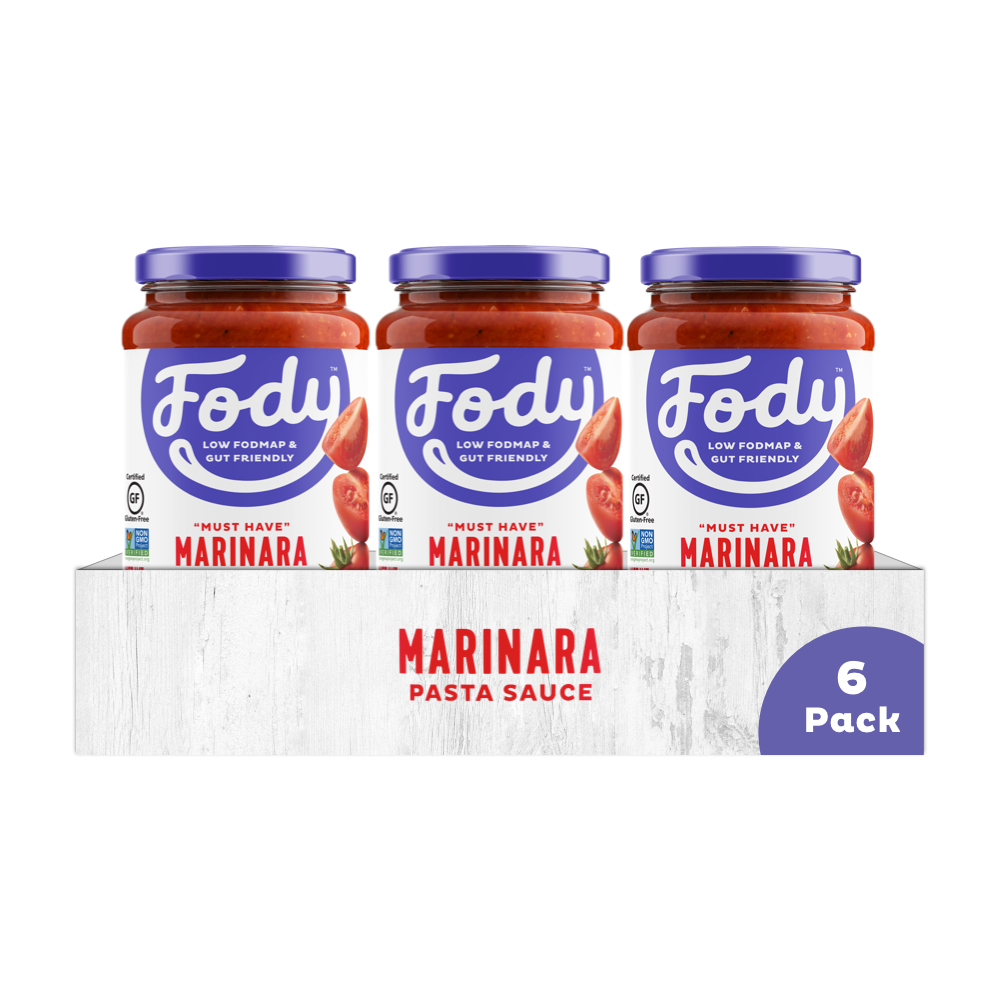 <b><big>Low FODMAP Marinara Sauce<br>6 Pack </big></b> <br> <small> Gluten, Onion & Garlic Free</small>
