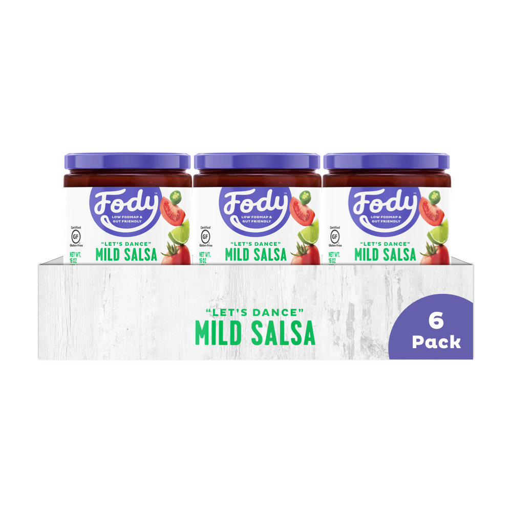 <b><big> Low FODMAP Mild Salsa </big></b> <br> 6 Pack <br> <small>Gluten Free</small>