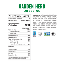 Load image into Gallery viewer, &lt;b&gt;&lt;big&gt; Low FODMAP Garden Herb Dressing &lt;/big&gt;&lt;/b&gt;&lt;br&gt;&lt;small&gt;Gluten, Lactose, Onion &amp; Garlic Free&lt;/small&gt;
