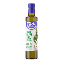 Load image into Gallery viewer, &lt;b&gt;&lt;big&gt; Low FODMAP &lt;br&gt; Garlic Infused Olive Oil&lt;/big&gt;&lt;/b&gt;&lt;br&gt;&lt;small&gt; Extra-Virgin, Non-GMO, Made in Italy&lt;/small&gt;
