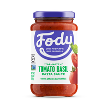 Load image into Gallery viewer, &lt;b&gt;&lt;big&gt; Low FODMAP &lt;br&gt; Tomato &amp; Basil Sauce &lt;/big&gt;&lt;/b&gt;&lt;br&gt;&lt;small&gt; Onion &amp; Garlic Free&lt;/small&gt;
